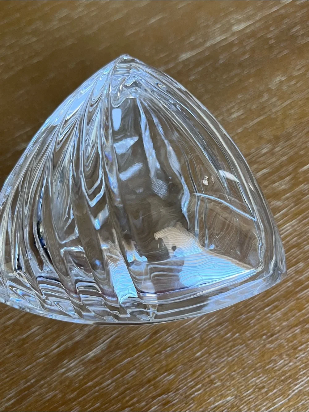 Sullivan’s Vintage Crystal Triangular trinket dish